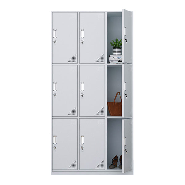 Modern & Contemporary Cabinet for Bathroom Grey Metal Storage Cabinet