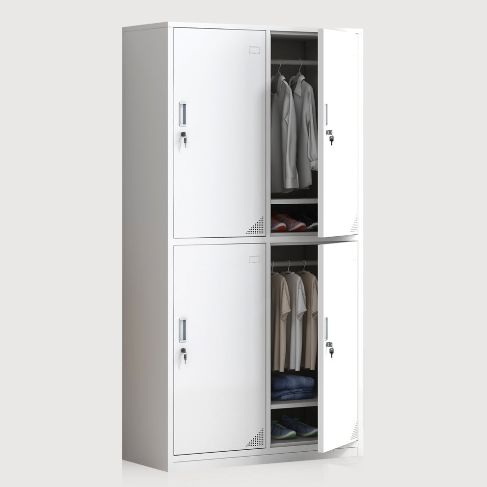 Modern & Contemporary Cabinet for Bathroom Grey Metal Storage Cabinet