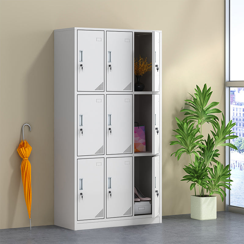 Modern & Contemporary Cabinet for Bathroom Grey Metal Storage Cabinet