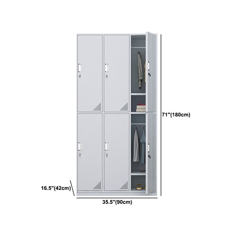 Modern & Contemporary Cabinet for Bathroom Grey Metal Storage Cabinet