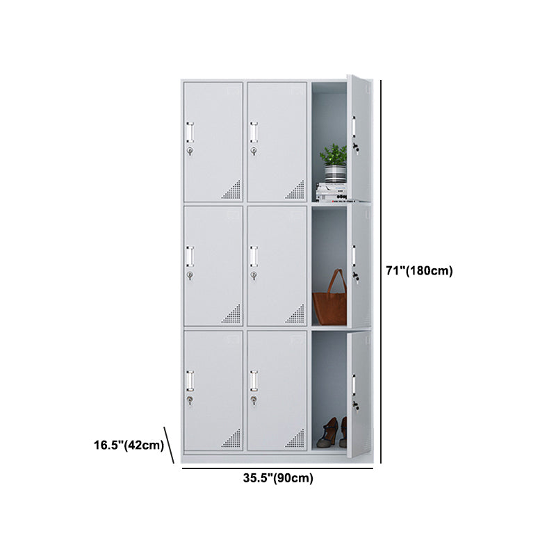 Modern & Contemporary Cabinet for Bathroom Grey Metal Storage Cabinet