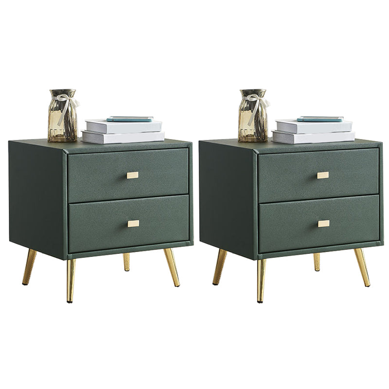 Solid Wood Accent Table Nightstand Legs Included Bedside Cabinet with 2 Drawers