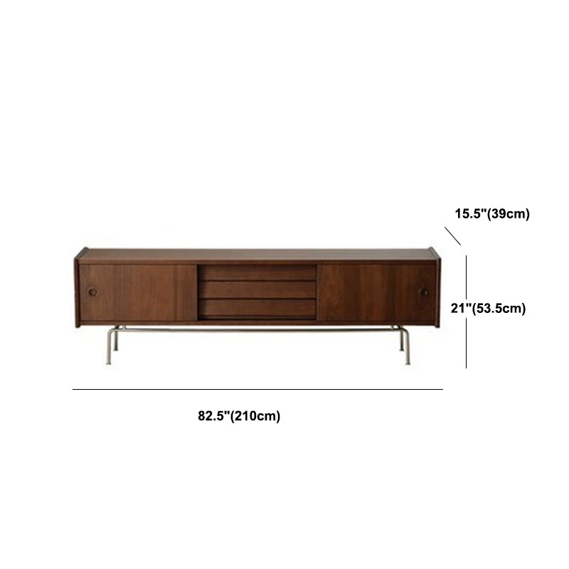 21" Solid Wood TV Stand Modern TV Console with Drawers for Living Room