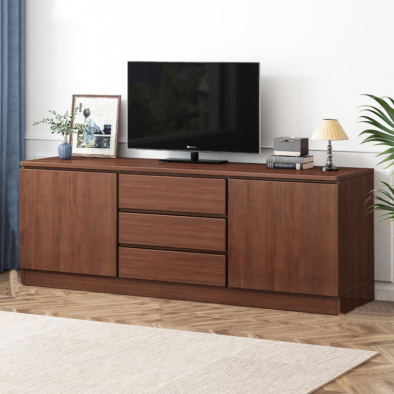 Modern TV Console Faux Wood TV Stand with Drawers and Storage, 24"H X 12"W