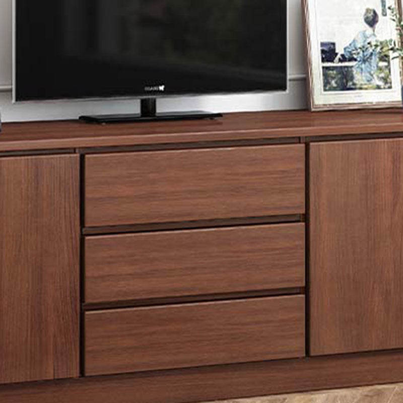 Modern TV Console Faux Wood TV Stand with Drawers and Storage, 24"H X 12"W