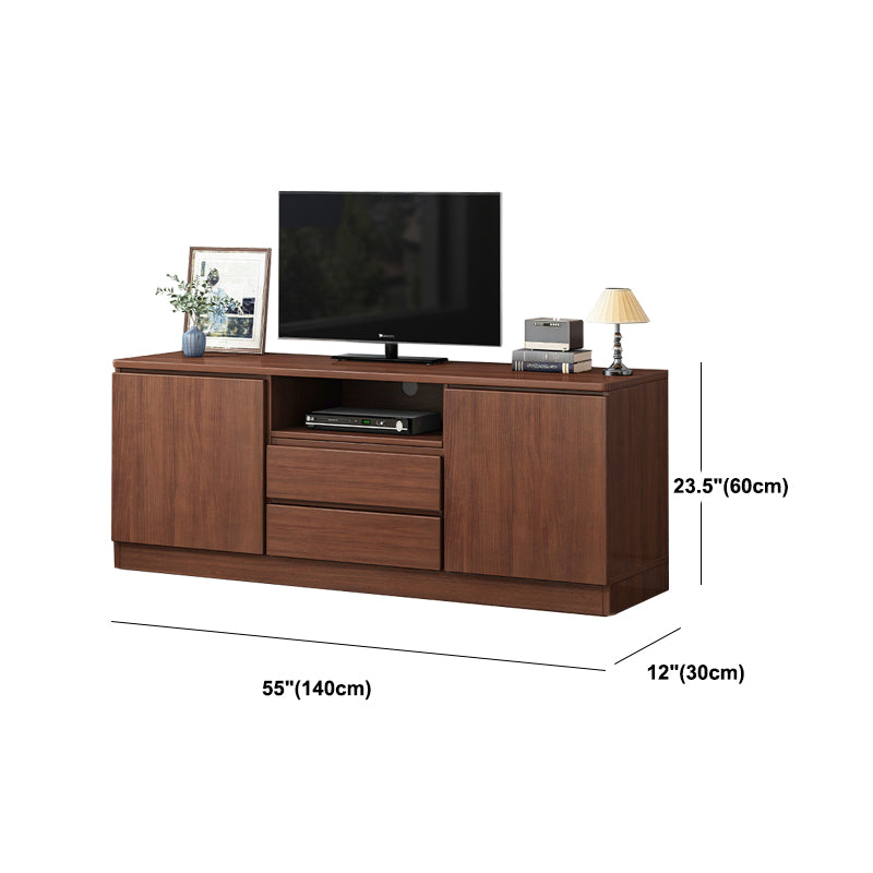 Modern TV Console Faux Wood TV Stand with Drawers and Storage, 24"H X 12"W