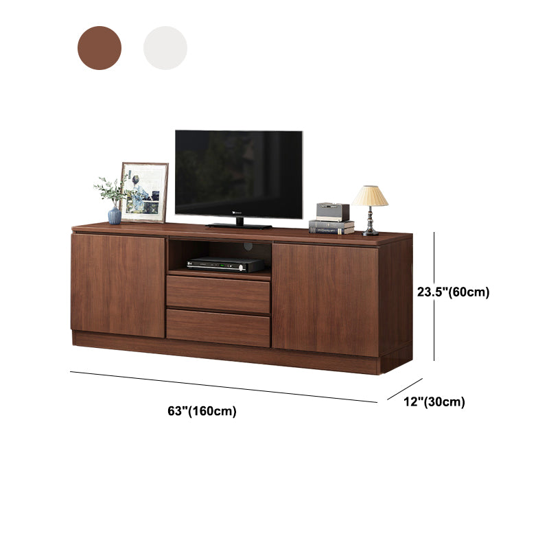 Modern TV Console Faux Wood TV Stand with Drawers and Storage, 24"H X 12"W