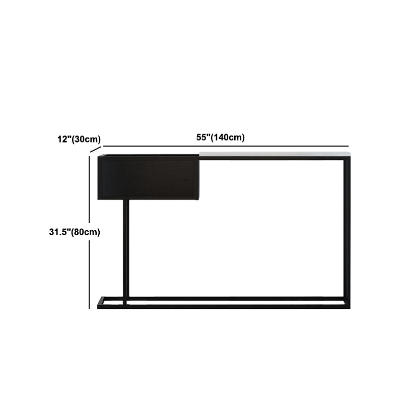 11.8 Inch Wide Contemporary Console Metal Rectangle Console Table