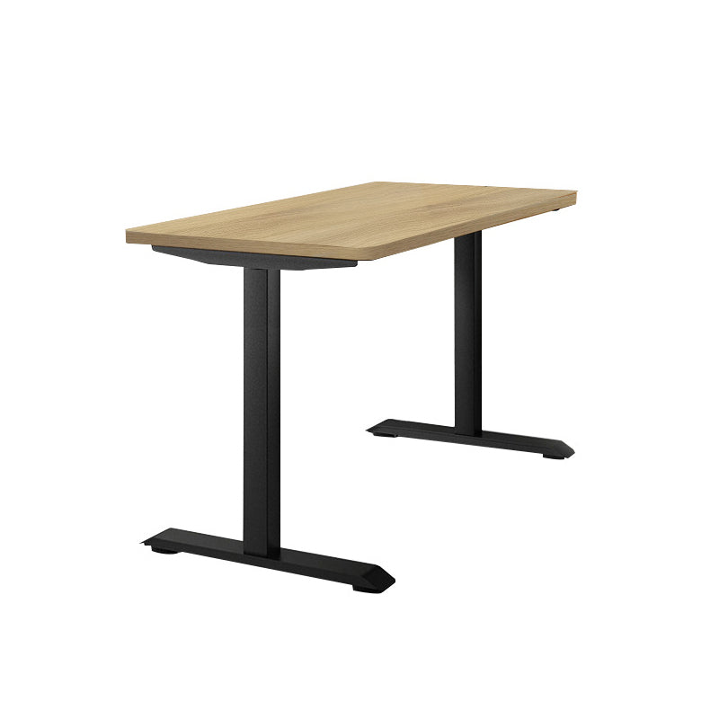 Rectangular Contemporary Writing Desk Natural T-Shape Base Desk