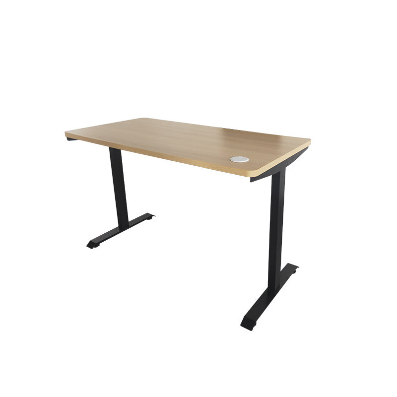 Rectangular Contemporary Writing Desk Natural T-Shape Base Desk