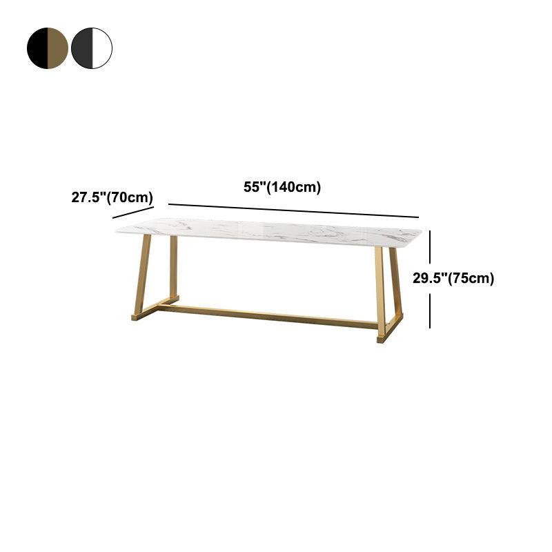 Office Marble Writing Desk Contemporary Rectangular Writing Desk