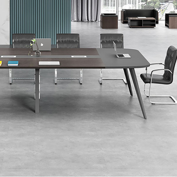 Office Meeting Study Table Fixed Rectangular Shaped Writing Desk