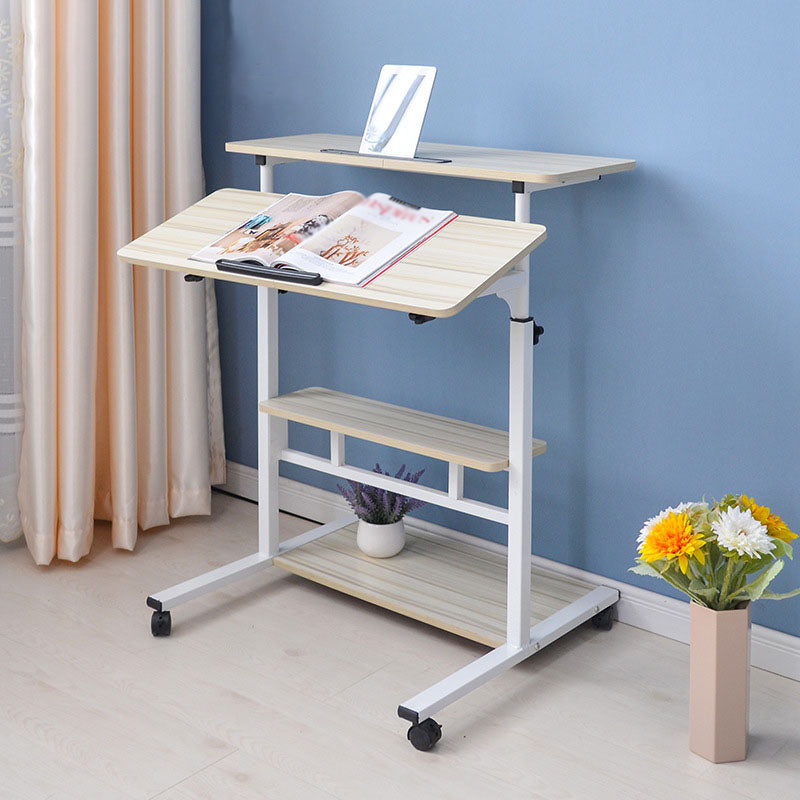 Table with Caster Wheel Adjustable Height Front and Rear Table Board Size