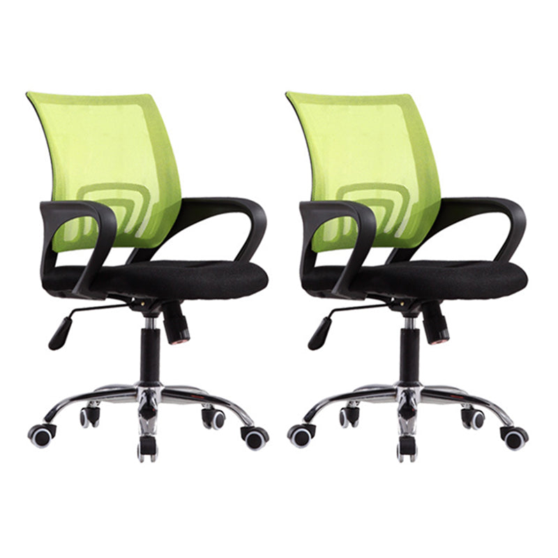 Modern Mid-back Office Chair Microfiber Adjustable Desk Chair