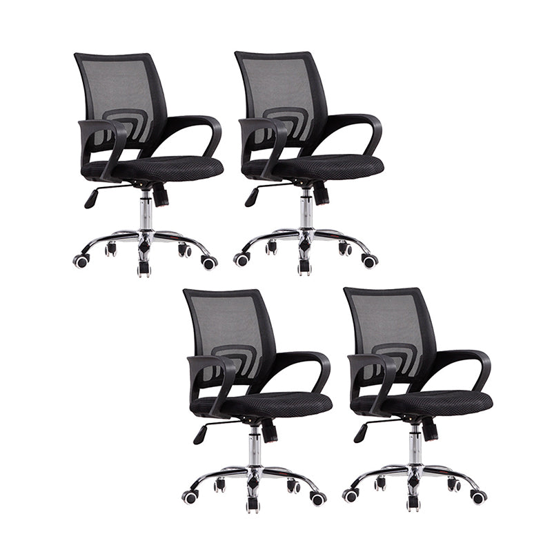 Modern Mid-back Office Chair Microfiber Adjustable Desk Chair