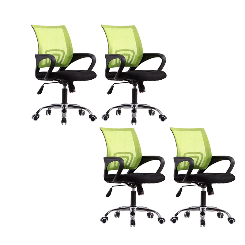 Modern Mid-back Office Chair Microfiber Adjustable Desk Chair