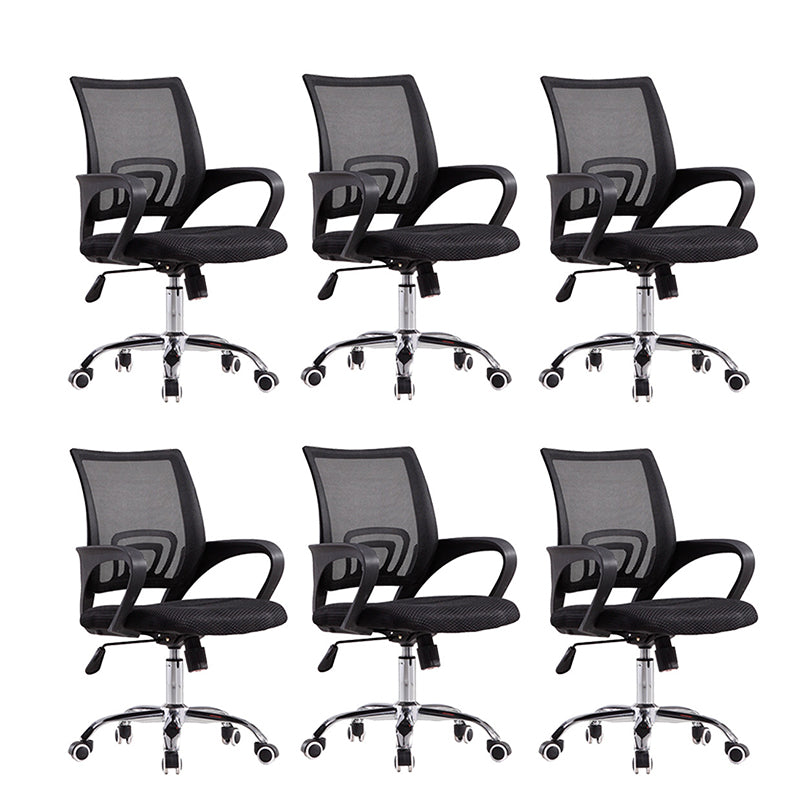 Modern Mid-back Office Chair Microfiber Adjustable Desk Chair