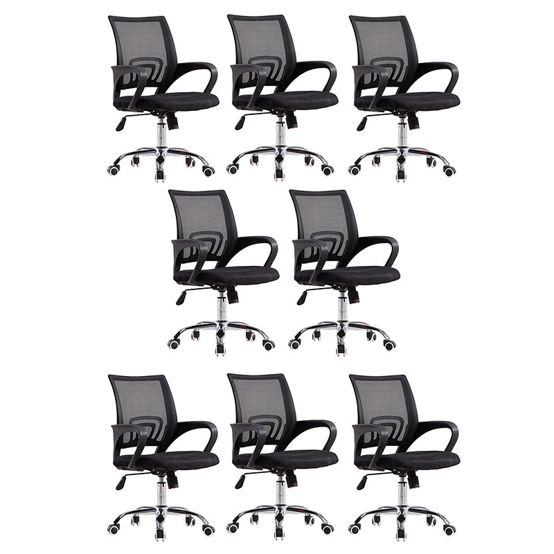 Modern Mid-back Office Chair Microfiber Adjustable Desk Chair