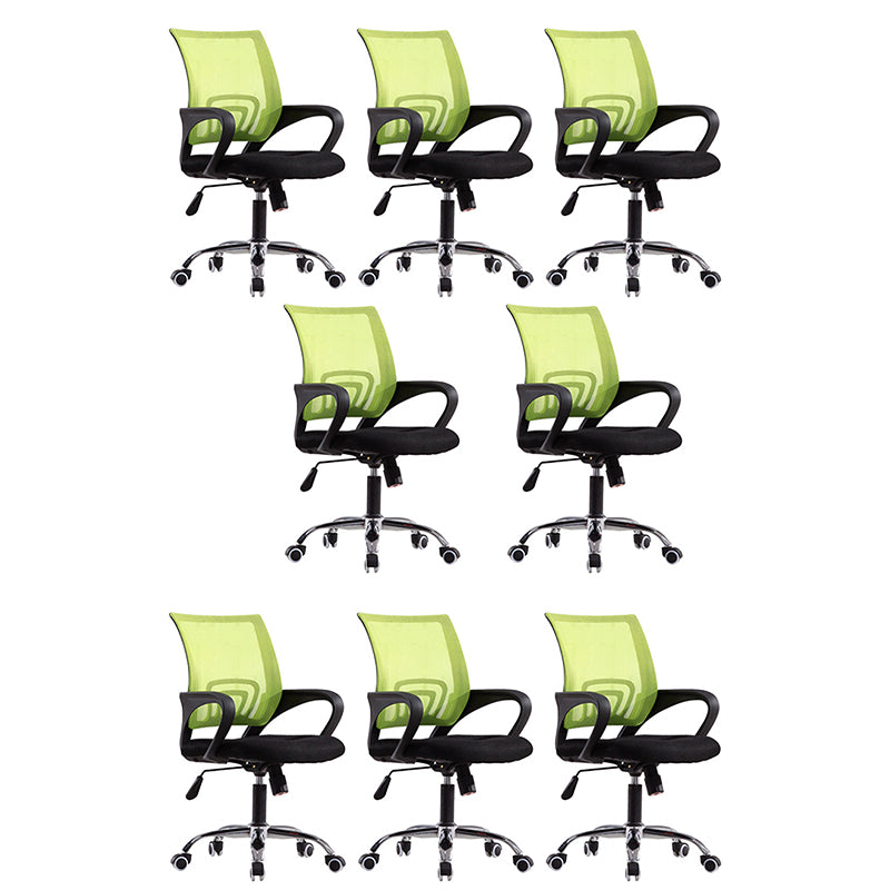 Modern Mid-back Office Chair Microfiber Adjustable Desk Chair