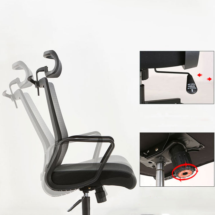 Contemporary Office Chair Fixed Arms No Distressing Arm Chair