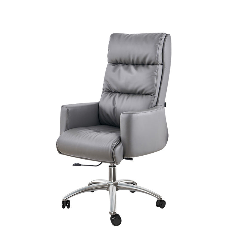 Modern Fixed Arms Chair  Height-adjustable Office Chair with Wheels