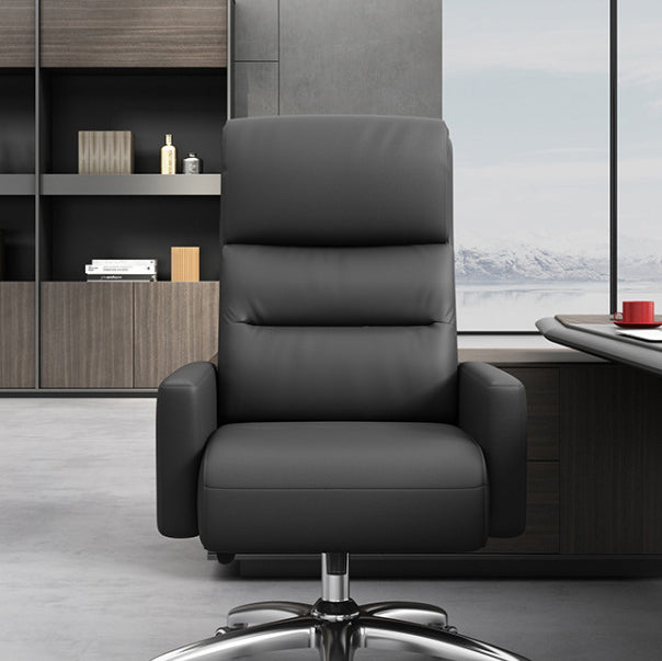 Modern Fixed Arms Chair  Height-adjustable Office Chair with Wheels