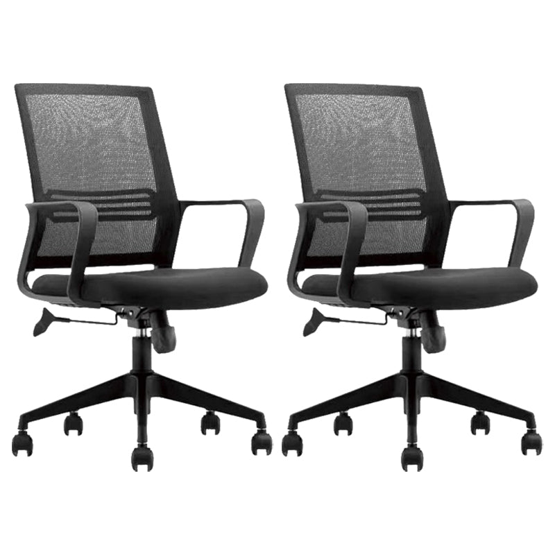 Contemporary High Back Office Chair Black Task Microfiber Chair