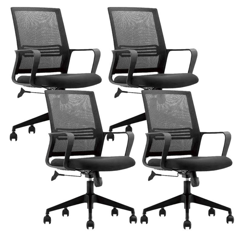 Contemporary High Back Office Chair Black Task Microfiber Chair