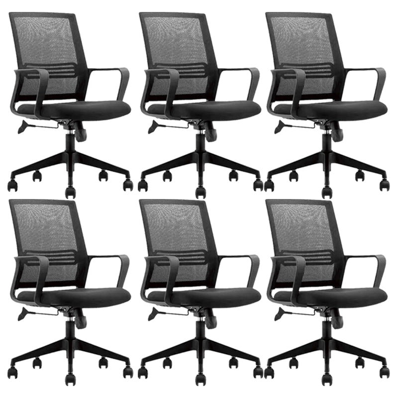 Contemporary High Back Office Chair Black Task Microfiber Chair