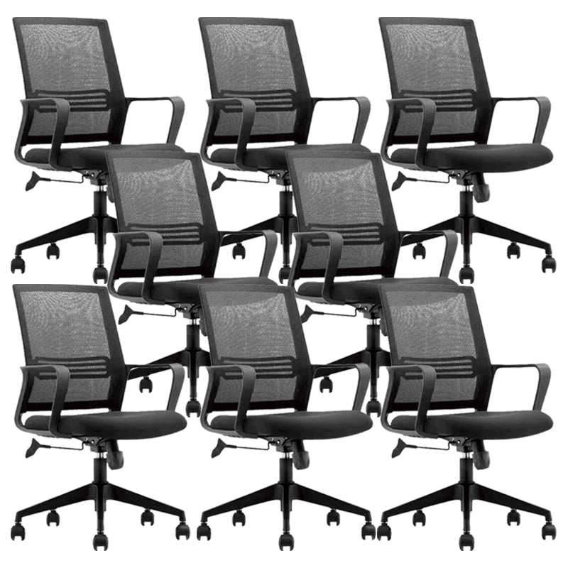 Contemporary High Back Office Chair Black Task Microfiber Chair