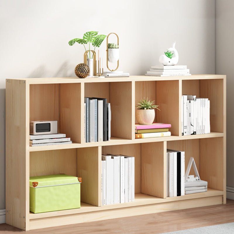 Contemporary Shelf Bookcase Wooden Closed Back Bookshelf for Home