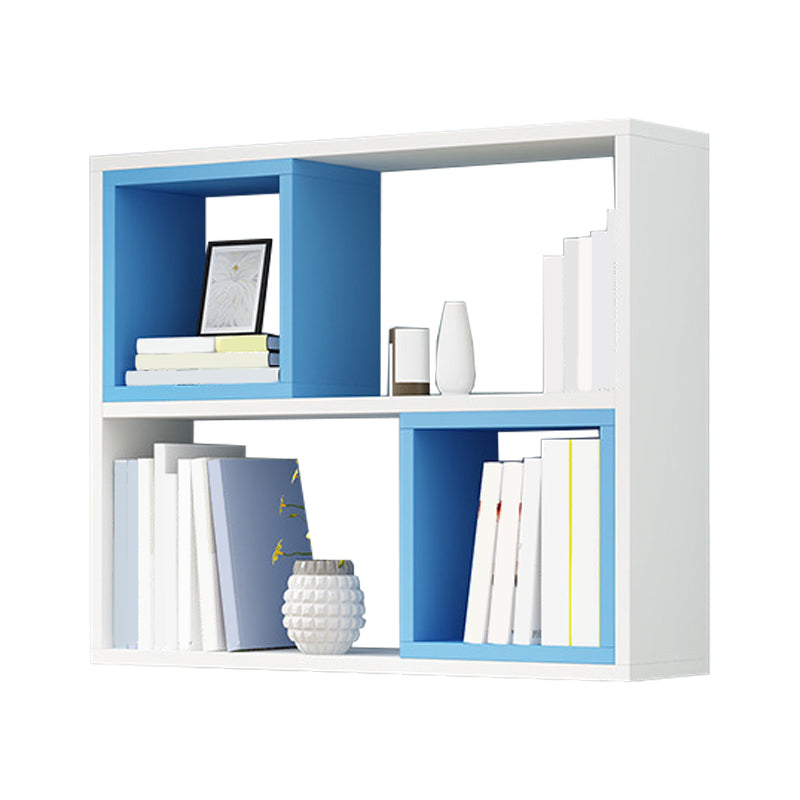 Modern Wall Mounted Shelf Bookcase Engineered Wood Home Bookshelf