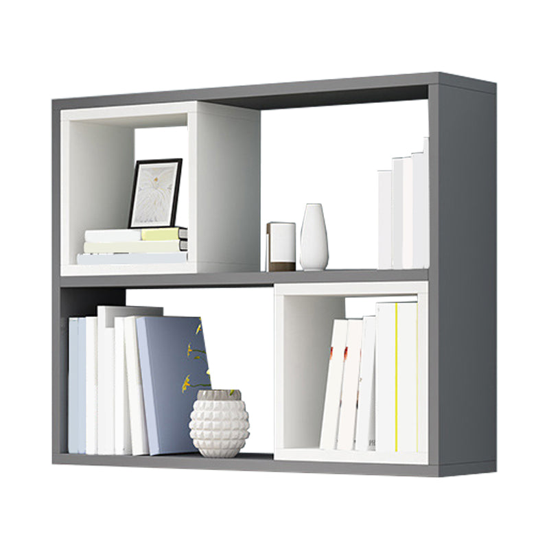 Modern Wall Mounted Shelf Bookcase Engineered Wood Home Bookshelf