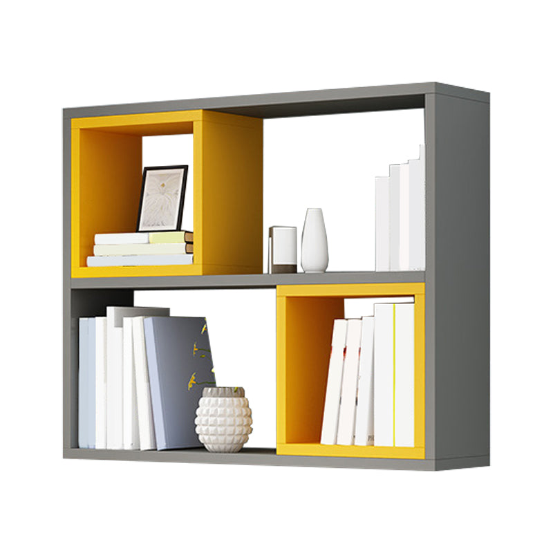 Modern Wall Mounted Shelf Bookcase Engineered Wood Home Bookshelf