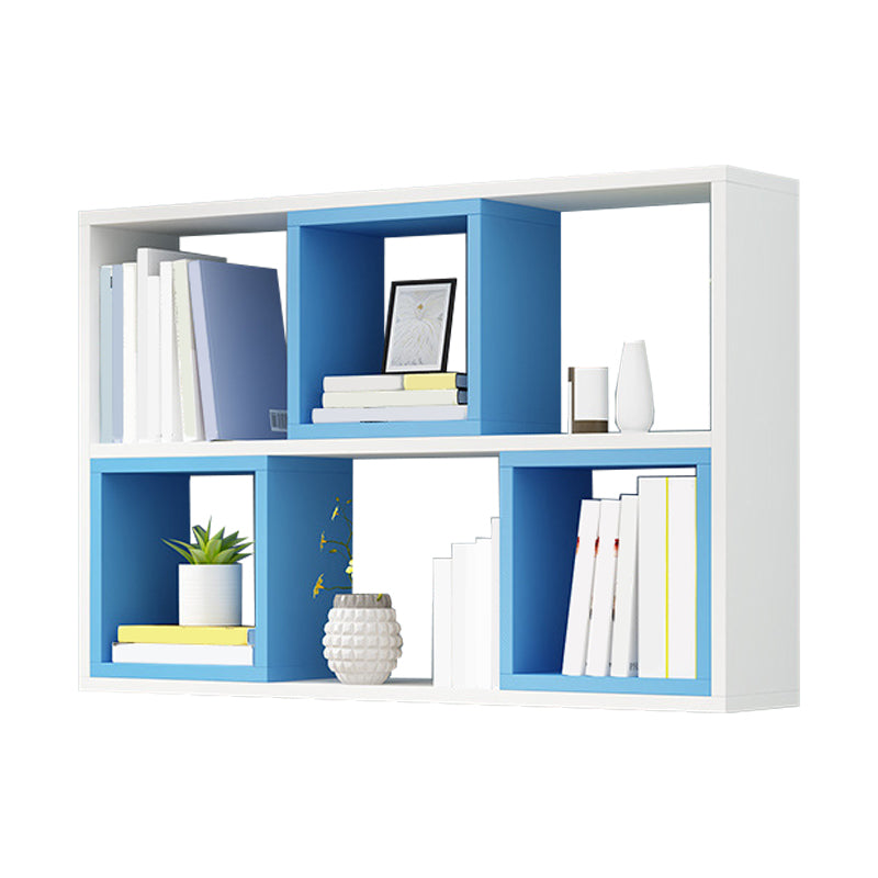 Modern Wall Mounted Shelf Bookcase Engineered Wood Home Bookshelf