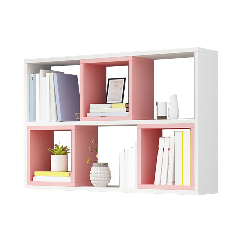 Modern Wall Mounted Shelf Bookcase Engineered Wood Home Bookshelf