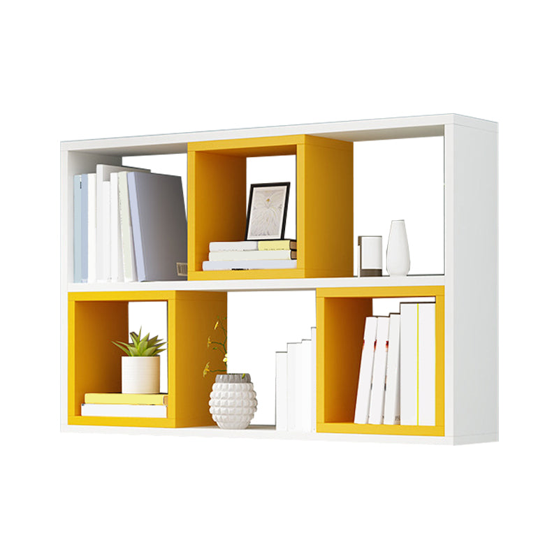 Modern Wall Mounted Shelf Bookcase Engineered Wood Home Bookshelf