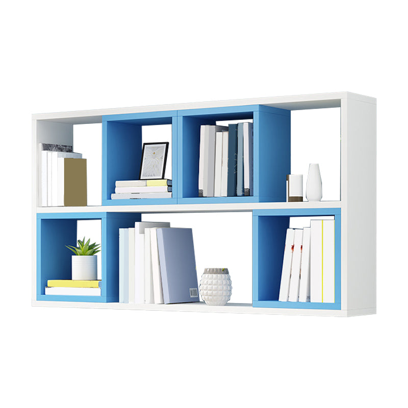 Modern Wall Mounted Shelf Bookcase Engineered Wood Home Bookshelf