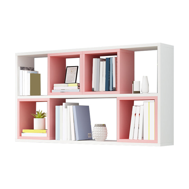 Modern Wall Mounted Shelf Bookcase Engineered Wood Home Bookshelf