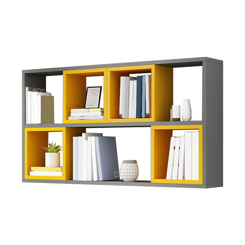 Modern Wall Mounted Shelf Bookcase Engineered Wood Home Bookshelf