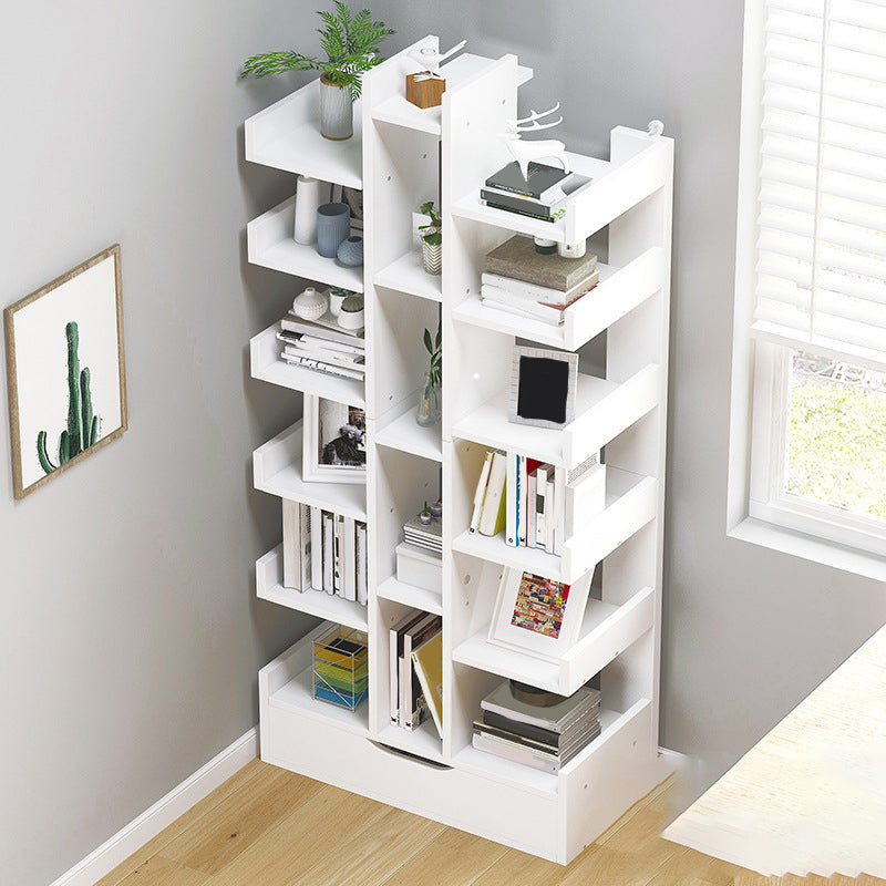 Modern Open Back Shelf Bookcase Engineered Wood Book Shelf for Study Room