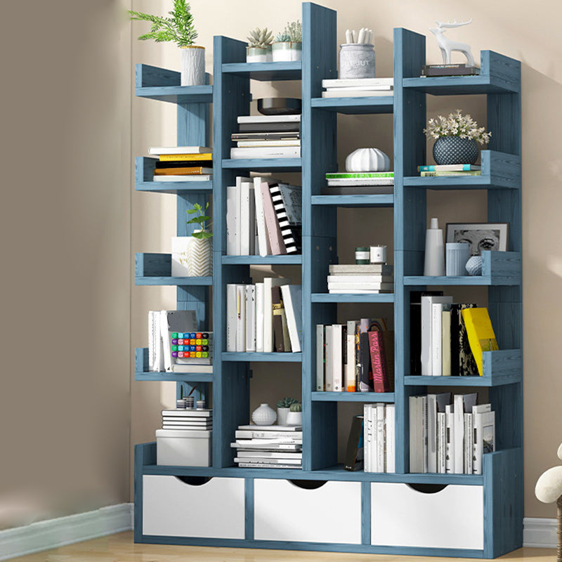 Modern Open Back Shelf Bookcase Engineered Wood Book Shelf for Study Room