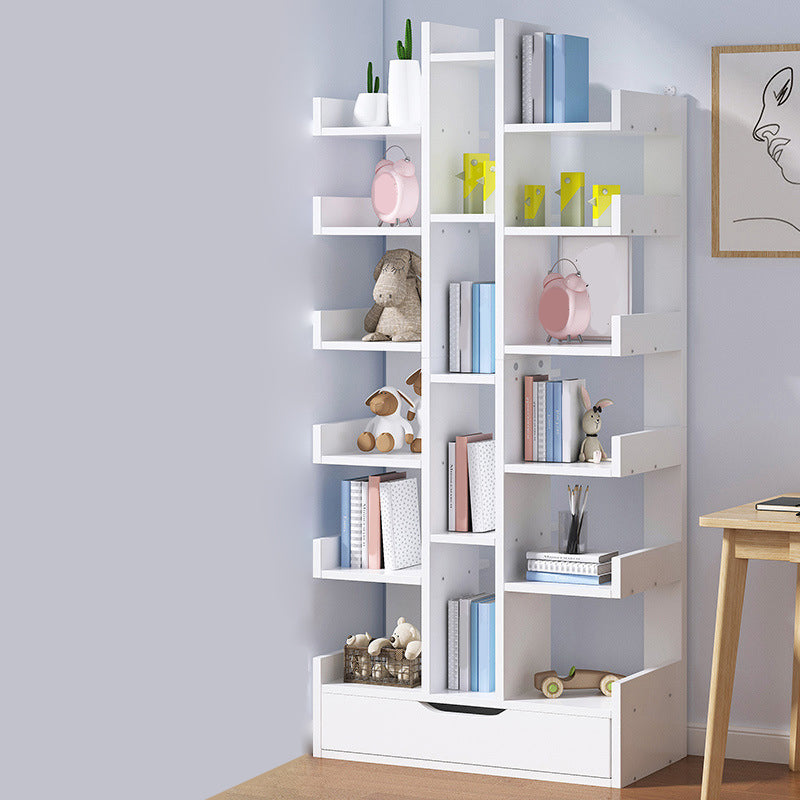 Modern Open Back Shelf Bookcase Engineered Wood Book Shelf for Study Room