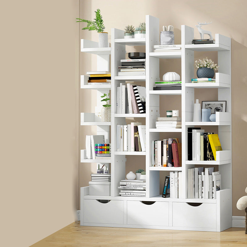 Modern Open Back Shelf Bookcase Engineered Wood Book Shelf for Study Room