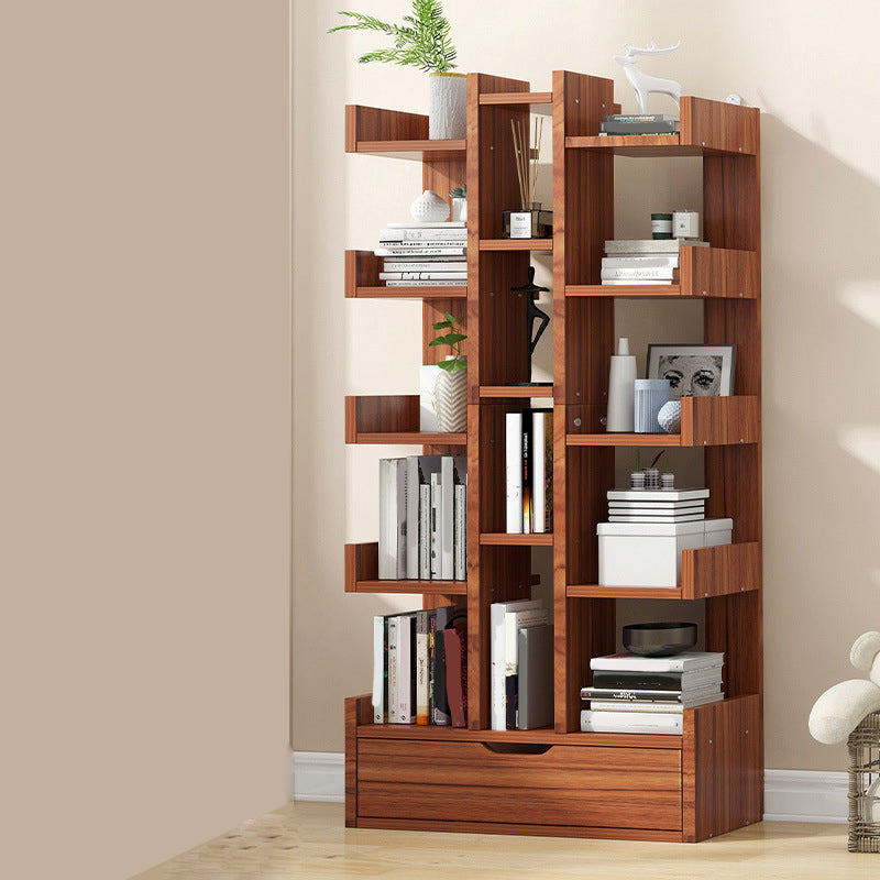 Modern Open Back Shelf Bookcase Engineered Wood Book Shelf for Study Room