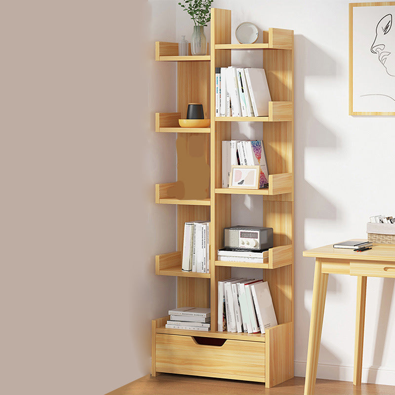 Modern Open Back Shelf Bookcase Engineered Wood Book Shelf for Study Room