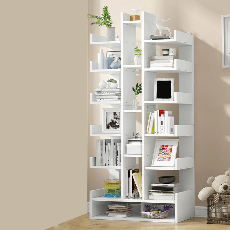 Modern Open Back Shelf Bookcase Engineered Wood Book Shelf for Study Room