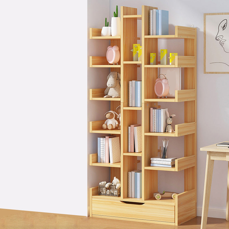 Modern Open Back Shelf Bookcase Engineered Wood Book Shelf for Study Room