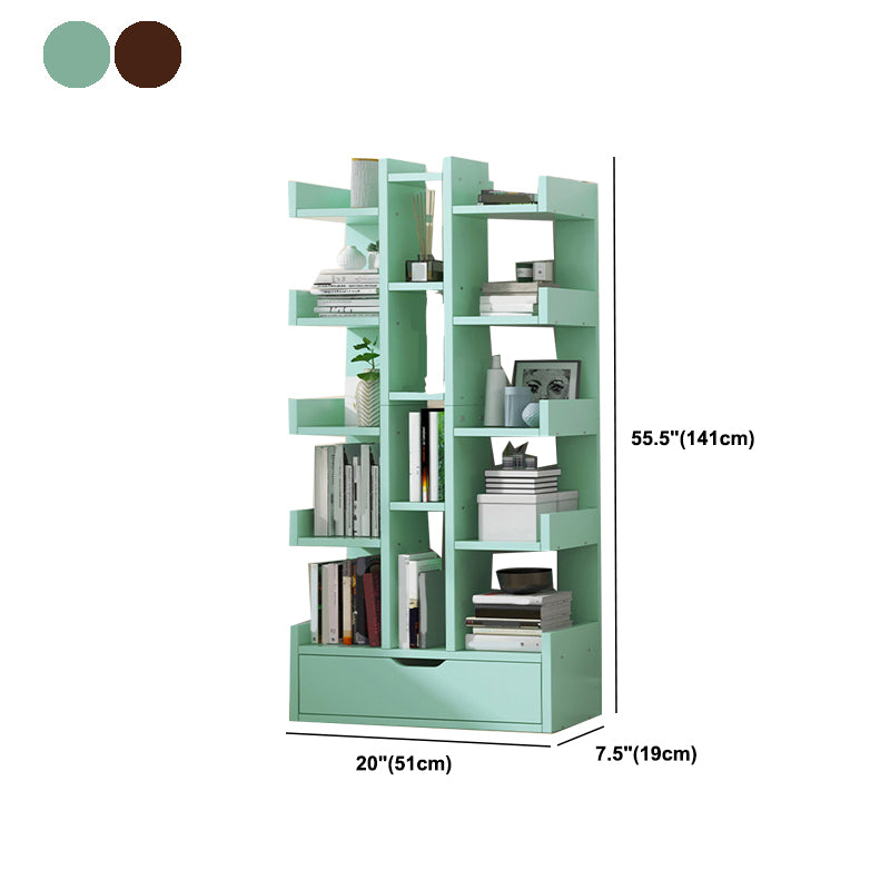 Modern Open Back Shelf Bookcase Engineered Wood Book Shelf for Study Room