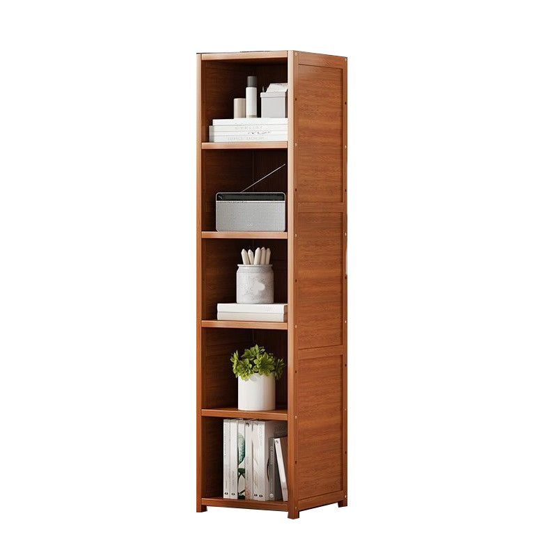 Modern Solid Bamboo Bookcase Stackable Bookshelf for Home Office